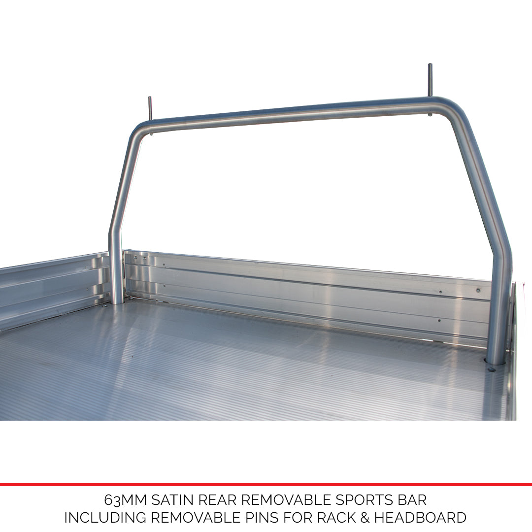 63mm Satin Rear Removable Sports Bar - Only Compatible With Duratray Products