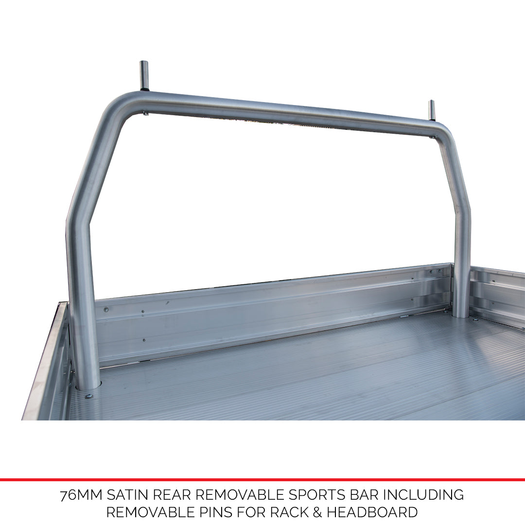 76mm Satin Rear Removable Sports Bar - Only Compatible With Duratray Products