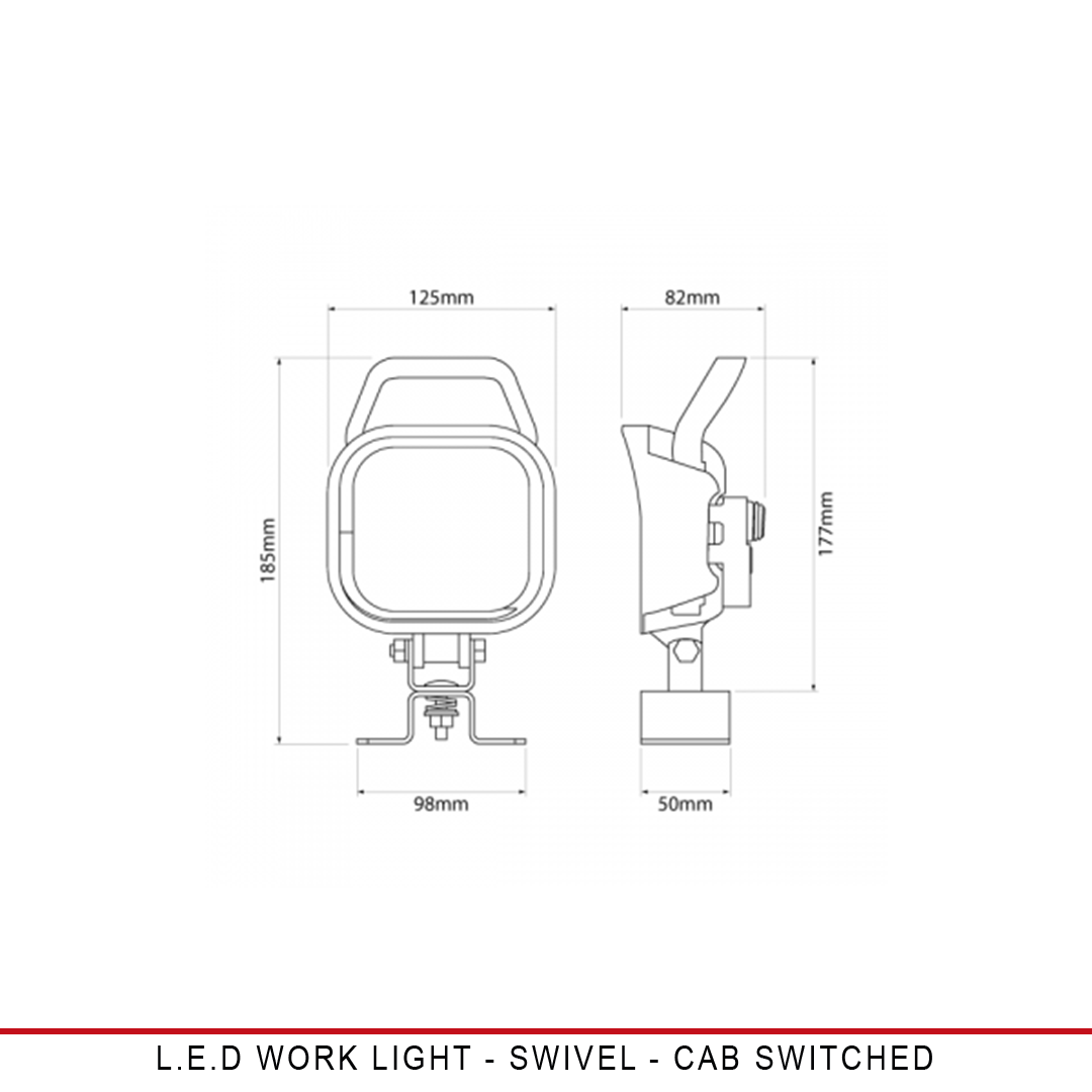 L.E.D Work Light - Square