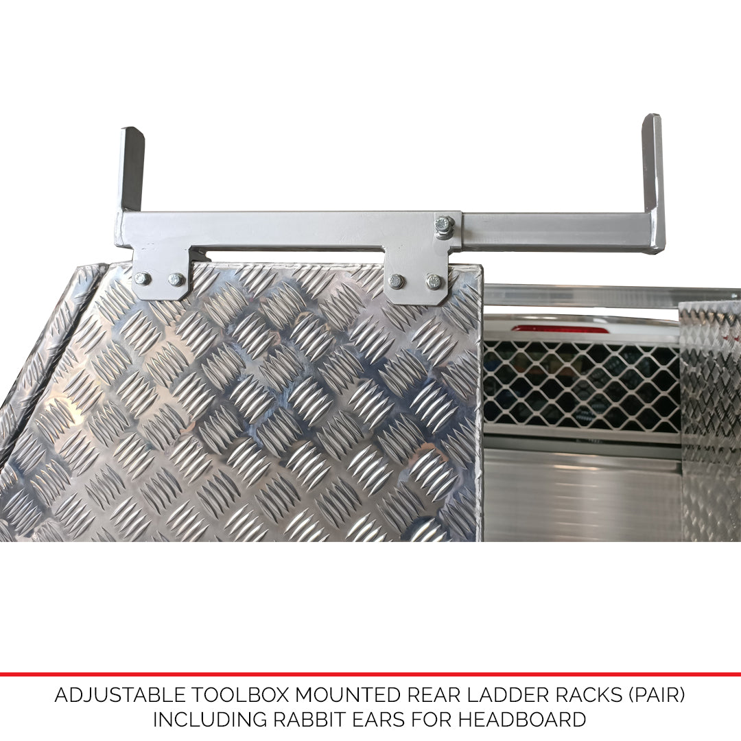 Adjustable Toolbox Rear Ladder Racks (pair)