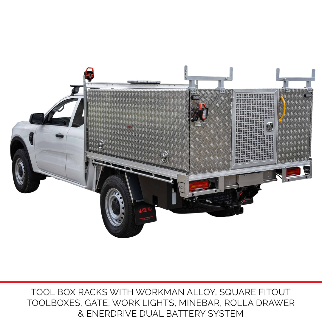 Adjustable Toolbox Rear Ladder Racks (pair)