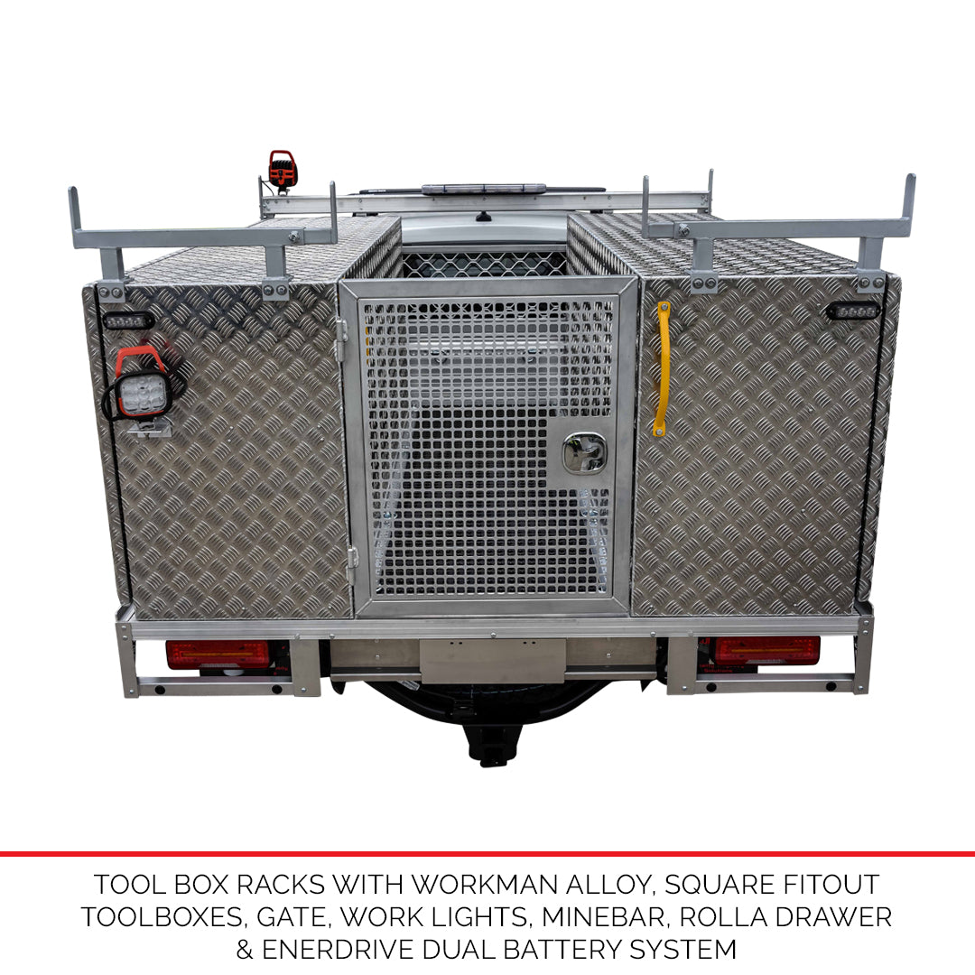 Adjustable Toolbox Rear Ladder Racks (pair)